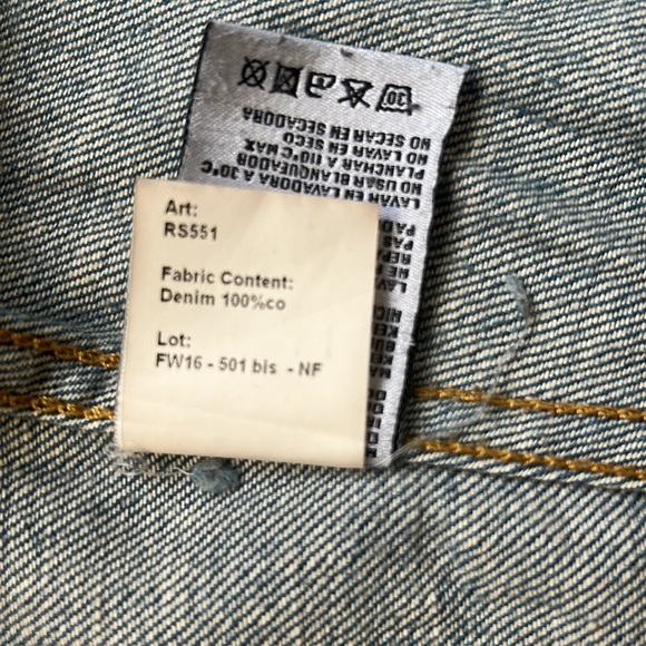 R13 | Distressed Denim Trucker Jean Oversized Jacket - Picture 14 of 14